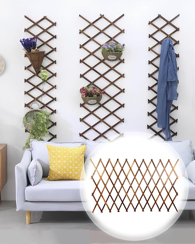 LTSRLL Garden Trellis Expandable Plant Climbing Support Decorative Fence Lattices 30x190cm 50x190cm 50x190cm 60x185cm 70x275cm 85x275cm 107x250cm Privacy Hedge Screen(H85)
