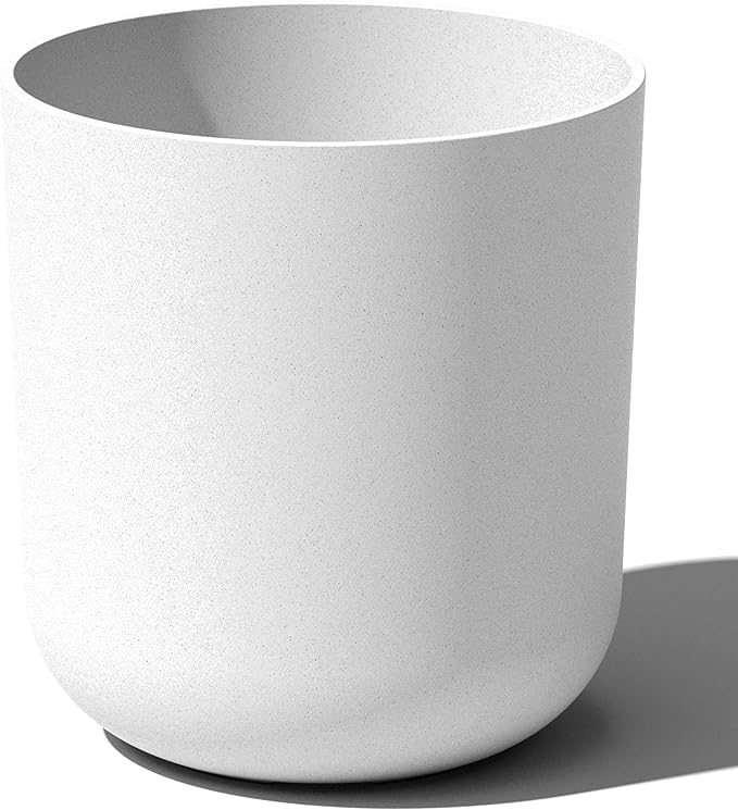 Veradek Mason Series Lima Planter - Round Planter for Indoor or Outdoor Porch/Garden | Made from Plastic-Stone Composite with Drainage Holes | Modern Décor for Succulents Flowers Small Plants