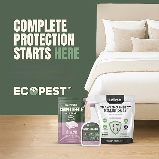 Carpet Beetle Spray – Natural Plant-Based Killer for Carpet Beetles Larvae &amp Eggs | Fabric &amp Furniture-Safe Home Treatment for Indoor Use | Child &amp Pet Safe Low Odor Eco-Friendly (128
