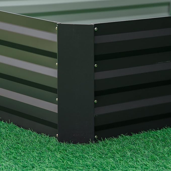 Galvanized Raised Garden Bed 7.9' x 3' x 1' Metal Planter Box for Growing Vegetables Flowers Herbs Succulents Gray
