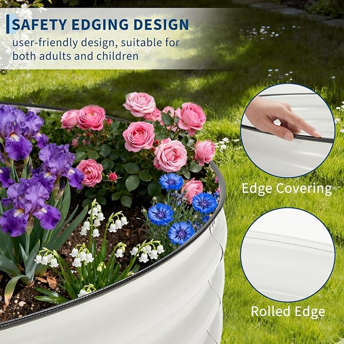 4X2x1Ft (2 Pack) Galvanized Raised Garden Bed-Open Base Metal Planter Box for Outdoor Vegetables Flowers &amp Herbs Steel Garden Raised Bed Kits