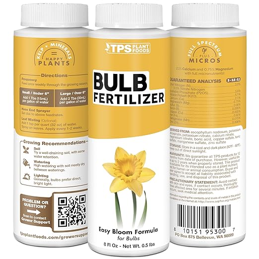 Bulb Fertilizer Complete Liquid Bulb Plant Food for All Bulbous Plants 32 oz (1 Quart)