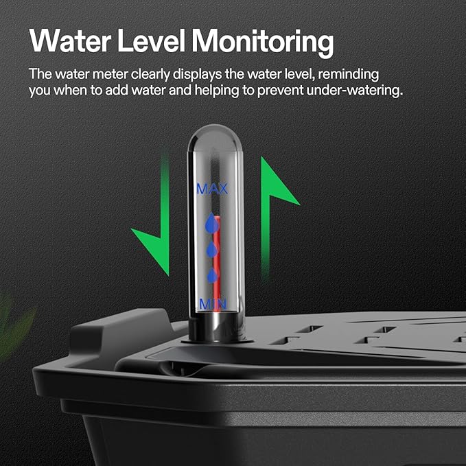 VIVOSUN 8-Pack FlexFeed Self-Watering Pots Auto Irrigation Fabric Pot Base with Water Meter &amp Maintenance Window for Use Indoors/Outdoors in Grow Tents Greenhouses Gardens