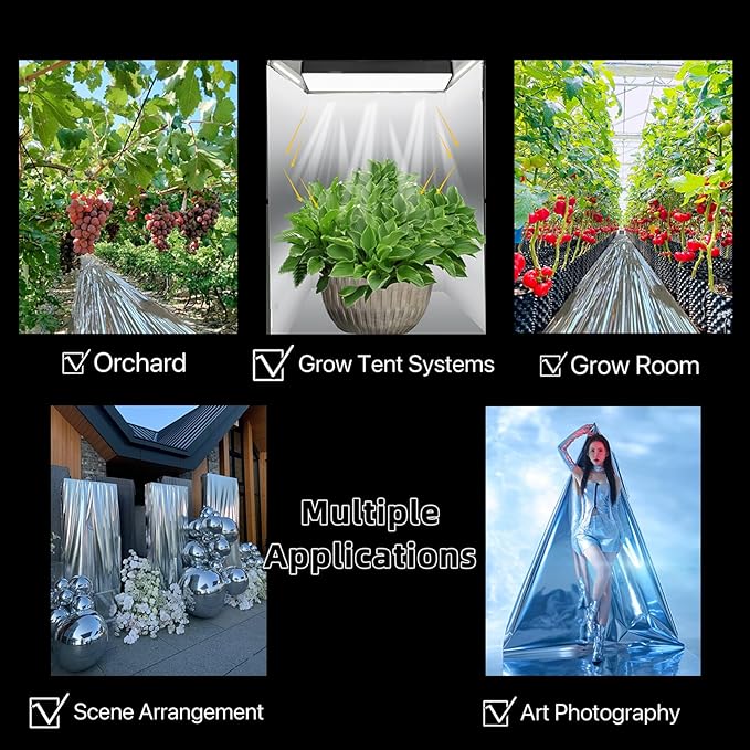 Highly Reflective Mylar Film Roll 4FT x 30FT2 Mil Silverfor Outdoor Indoor GrowRoom DecorationScene Arrangement Art Photography