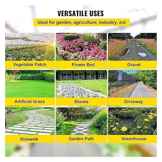 Driveway Fabric Weed Barrier Fabric Weed Control Film Fabric for Landscaping Barrier(0.91x61m/3x200ft)