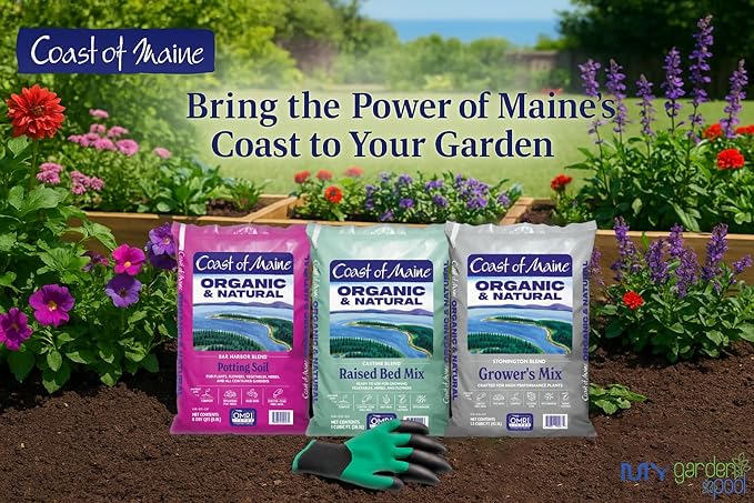 Coast of Maine BH1000 Bar Harbor Container Potting Soil 1 cf with My Garden Pool 7-in-1 Soil Test Strips 20 ct. and Claw Gardening Gloves