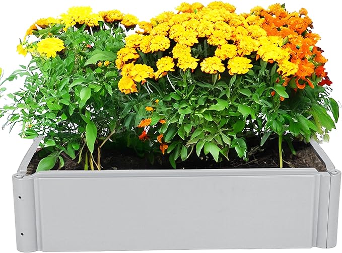 Raised Garden Bed Outdoor Planter Box Large Rectangular Planter for Outdoor Patio/Porch Durable All-Weather Use with Water Storage Long-Lasting