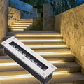 LED Landscape Lights - LED Ground Spotlights 110-240V Rectangle Outdoor Recessed Floor Lamp IP67 Waterproof Underground Light LED Decorative Lighting Buried Light(Blue Light48W)