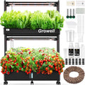 Large Hydroponics Growing System Kit 60 Pods Vertical Hydroponic Garden with 2 Light Modes Grow Light Auto Circulating Water System 32L Indoor Gardening System for Herb Vegetable Fruit