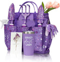 Gardening Gifts for Women Garden Tool Set Heavy Duty Gardening Hand Tools with Garden Tool Bag Purple