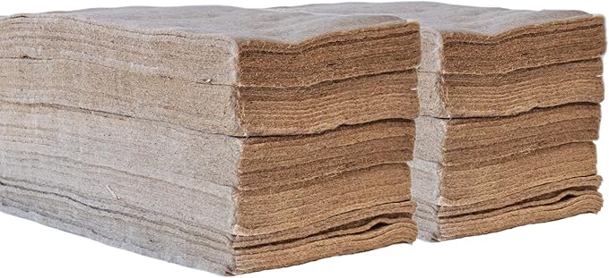 Handy Pantry Pro Micro Jute Microgreens Grow Mats 10x20 Inches for 1020 Growing Trays - Pack of 100 Pads - Hydroponic Grow Media for Micro Greens &amp Wheatgrass