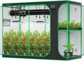 VIVOSUN D948 2-in-1 9x4 Grow Tent 108x48x80 High Reflective Mylar with Multi-Chamber and Floor Tray for Hydroponic Indoor Plant