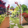 Metal Garden Arch Assemble Freely with 8 Styles GTrClimbing Plants Support Rose Arch Outdoor Arch Wedding Arch Party Events Archway Cream White