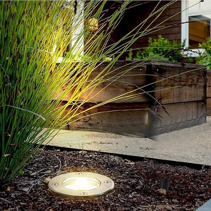 6PCS Underground Light LED - LED Beam Spotlight AC85-265V COB Garden Landscape Lights IP66 Waterproof Recessed Buried Lights for Outdoor Park Driveway Underground Lighting(White15W)