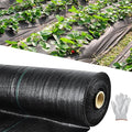 mupera 3x300FT Weed Barrier Fabric - Heavy Duty Polypropylene Black Commercial Ground Cover for Raised Beds/Driveway UV Resistant Weed Block Stops Weeds &amp Roots