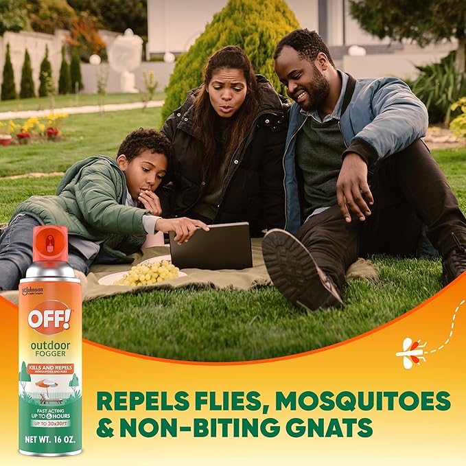 OFF! Outdoor Fogger Yard and Deck Insect Repellent Backyard Pretreat Kills and Repels Insects 16 Ounce (Pack of 3)