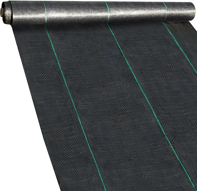 Premium Weed Barrier Fabric 2 * 3FT 300FT Heavy Duty 3.2OZ Woven Weed Control Fabric High Permeability Good for Flower Bed Geotextile Fabric for Underlayment Polyethylene