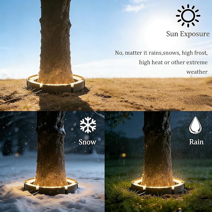 Palm Tree Lights 90-260V/DC24V LED Tree Uplights Die-cast Aluminum Hugger LightsOutdoor for Villa Garden Landscape Lighting(White Light5 lamp Heads)