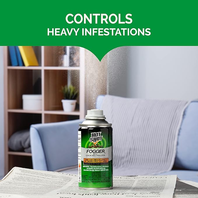 Hot Shot Fogger With Odor Neutralizer 3 Count-2 Ounce Cans Controls Heavy Insect Infestations 12 Pack