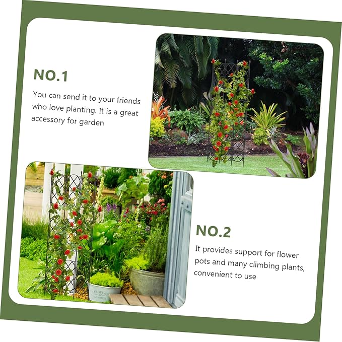 Generic Garden Trellis Climbing Plant Support Stand for Indoor and Outdoor Vine Plants Frame with Height Gardening Accessory for Healthy Growth and Vertical Garden Maintenance