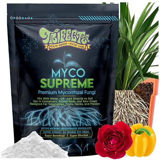 Trifecta Myco Supreme Mycorrhizal Fungi for Soil Plant Root Stimulator Ultra Concentrated Mycorrhizae for Strong Roots &amp Living Soil Tree Rose and Flower Care