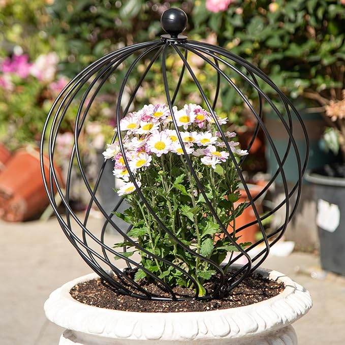 21” Garden Obelisk Trellis for Climbing Plants – Durable Metal with Corrosion-Resistant Finish Ideal for Roses Bougainvillea Vines &amp Potted Plants – Stylish Addition to Your Garden Décor