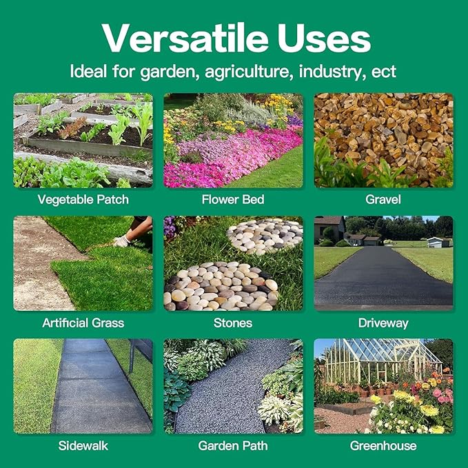 3FT x 500FT Weed Barrier Landscape Fabric Premium Heavy Duty Woven Garden Ground Cover Weed Block Control Mat Cloth for Gardening Planting Farming Landscaping Flower Bed Driveway