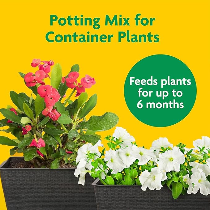 Miracle-Gro Potting Mix for Container Plants Flowers and Vegetables 2 cu. ft. &amp 24 Pack Indoor Plant Food Spikes Continuous Feeding for Houseplants