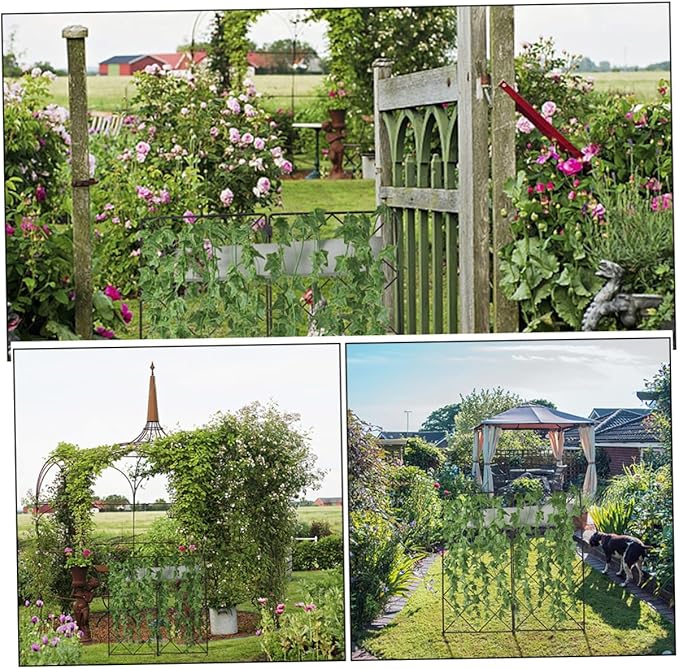 2Pcs Foldable Plant Climbing Trellis for Garden Support Sturdy Green Plant Support Frame Adjustable Trellis for Indoor and Outdoor Climbing