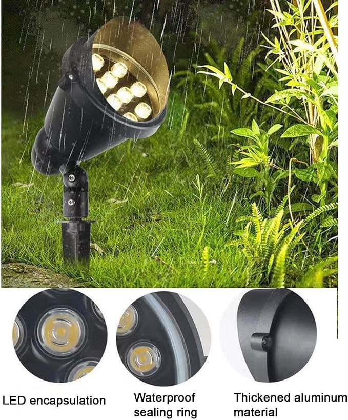 Lawn Projector Round Tree Light Outdoor LED Beam Spotlight Recessed Spotlights for Hotel Indoor Courtyard Garden Park Flag Lighting(Blue3W)