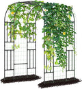 DoCred Large Tall Garden Arch Trellis for Climbing Plants Outdoor 87in Tall Metal Garden Arbor Wedding Arches for Lawn Party Backyard Decoration