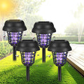 4 Pack Solar Bug Zapper Outdoor Waterproof Solar Powered Mosquito Zapper &amp Killer for Gnats Flies Moths Fruit Flies Decorative Ground Stake Light for Garden Patio Backyard Auto ON/Off