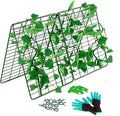 Cucumber Trellis for Raised Bed - 35 x 55 Garden Trellis for Climbing Plants Outdoor - A Frame Trellis for Climbing Vegetables with Plant Support Clips and Gloves