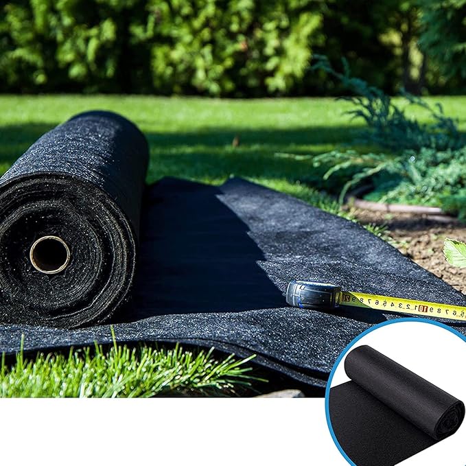 Weed Barrier Fabric PP Material Premium Garden Landscape Fabric for Flower Bed Yard Heavy Duty Ground Cover with Green Guide Strip Helps Align Plants Ultra Thick (Size : 1x152m/3.3x500ft)