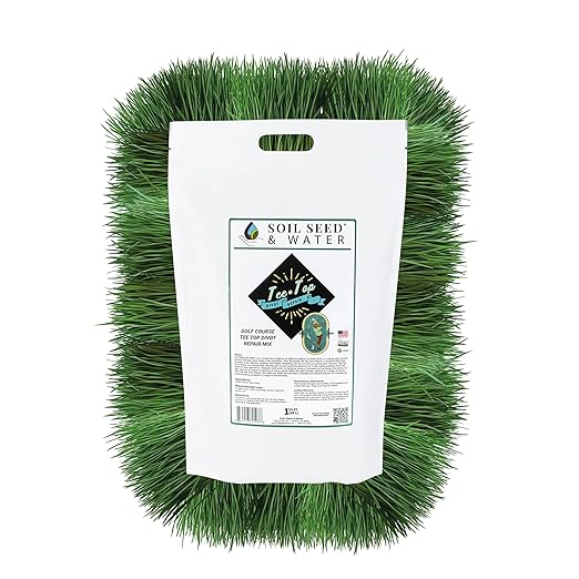 Soil Seed &amp Water Tee Top Divot Repair Blend – Turf Repair Soil Organic Fertilizer for Golf Greens Lawns &amp Sports Fields - OMRI Listed Organic Fertilizer