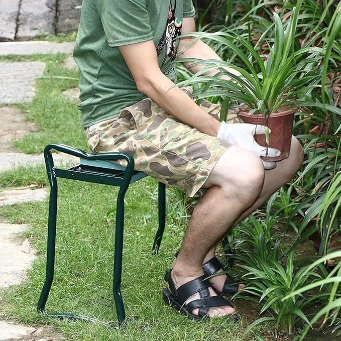 Garden Kneeling Stool Foldable Work Bench with Comfy Foam Pad Portable Chair for Gardening and Home Use Versatile Garden Seat and Kneeler