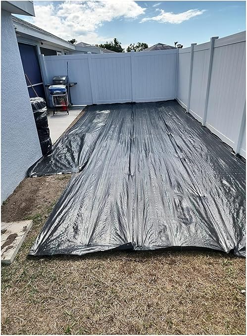Premium Heavy Duty Weed Barrier Fabric - 0.4m/0.6m/1m/1.2m/1.5m Wide Ground Cloth - Nonwoven Black Weed Membrane(0.4mx200m)