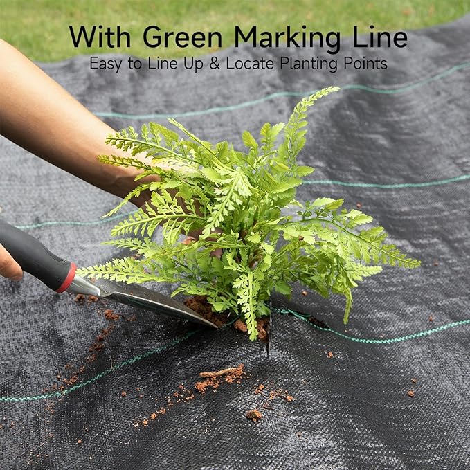 Multi Functional Weed Barrier Landscape Fabric Easy-to-use Grass Cover Outdoor Weed Mat Garden Lawn Fabriccan Remove Weeds can be Used Multiple Times (4FT*100FT)