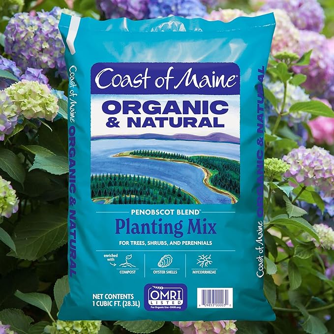 Coast of Maine Penobscot Blend 1 cu ft (Pack of 6) Organic and Natural Planting Mix for Trees Shrubs and Perennials