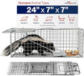 24 Humane Cat Trap for Stray Cats Collapsible Live Animal Cage for Feral Kittens Possum Raccoon Rabbit Armadillo Trap Catch and Release by LifeSupplyUSA