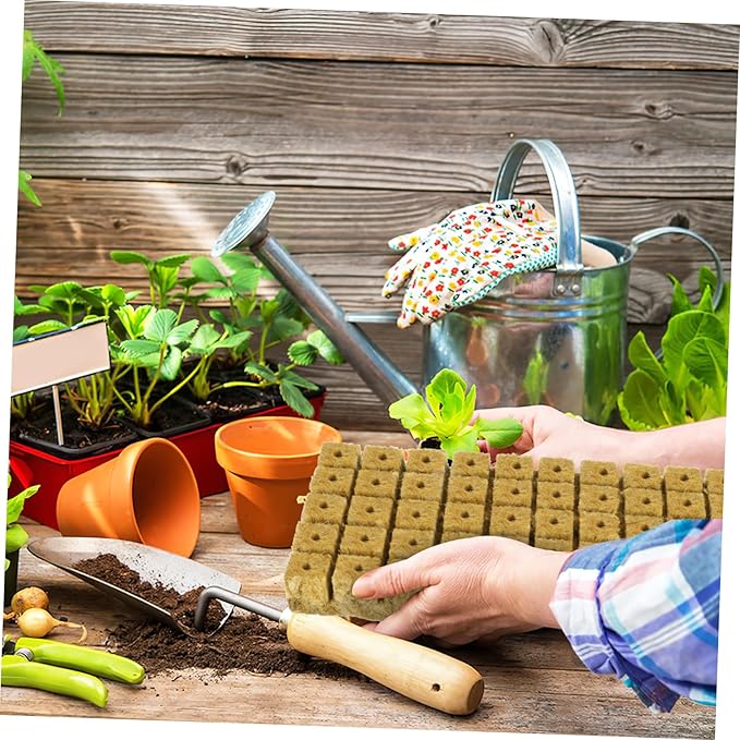 100Pcs Plant Grow Cubes Starter Plugs for Hydroponics Soilless Culture Propagation Material for Indoor Gardening High Germination Rate for Plant