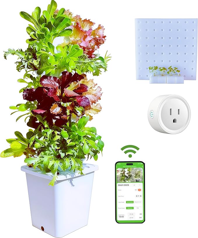 Hydroponic Growing System Kit - Hydroponic Tower Indoor Smart Vertical GardenHydroponic Vegetable System35 Pods Automatic Timer Gardening Gift