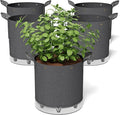 Self-Watering Grow Bags 5-Pack 5 Gallon 420G Thick Nonwoven Fabric Pots with Reinforced Handles and Multi-Purpose Rings for Low Stress Plant Training Fruits Vegetablesand Flowers