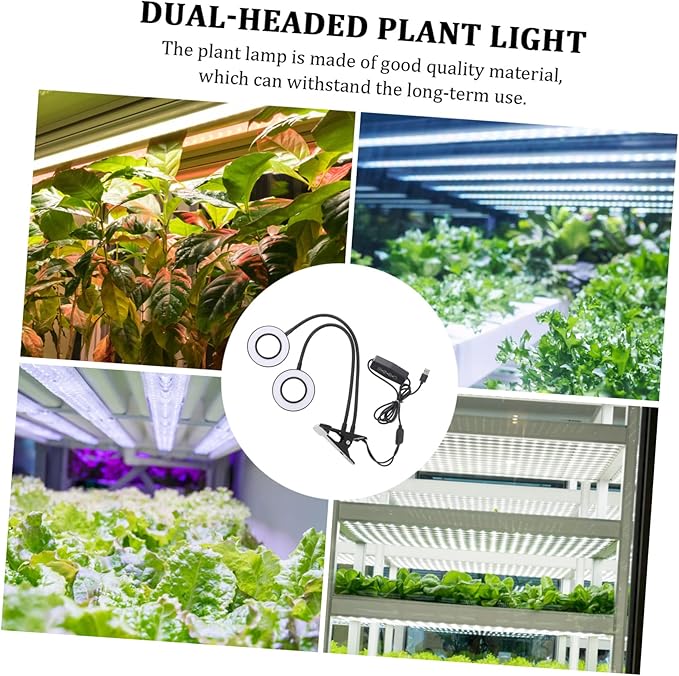 Mikikit 5v Indoor Plant Lights Clip Plant Lamp Led Light Full Grow Planting Growth Lamp