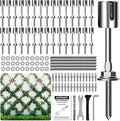 Wire Trellis for Climbing Plants Outdoor 30-Set Wall Trellis Kit T316 Espalier System for Fence and Garden DIY Projects (Hubs Only Without Cable)