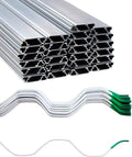 Aluminum &amp Steel Greenhouse Kit | 1 x 6.5' Lock Channel &amp Wire (50 Pack)