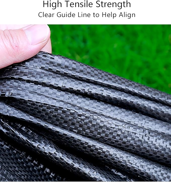Weed Control Membrane Heavy Duty Weed Barrier Fabric Resistant Ground Cover Membrane Landscape Fabric for Artificial Grass Patios Paths Flower Beds(1.2 * 100m)