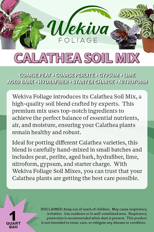 Calathea Growing Soil Mix – 3 Quarts - Custom Soil Blend – Potting Mix for Calathea Plants – Specially Developed by and for Professional Nursery Growers - Nutrient-Rich Formula