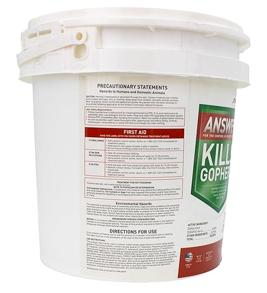 Answer Pocket Gopher Control Bait – 10 lbs Bulk Rodenticide for Effective Pocket Gopher Management Long-Lasting and Easy-to-Use Solution