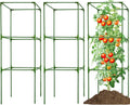3 Pack Square Tomato Cages for Garden - 42 Inch Heavy Duty Tomato Plant Support Stakes Sturdy Metal Core with Rust-Resistant Coating Tomato Trellis for Raised Beds
